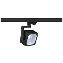 LED 3-Faset Spot EURO CUBE, 28,5W, 4000K, 60°, inkl. 3-Faset-Adapter, sort