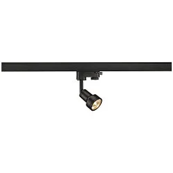 Spot PURI Lamperkopf, GU10, max. 50W, inkl. 3-Faset-Adapter, sort