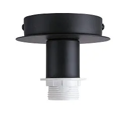 Loftlampe FENDA E27 Loftroset, uden skærm, sort