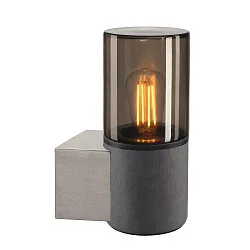 Væglampe LISENNE, E27, røg glas