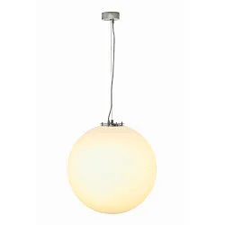 Pendel ROTOBALL E27, sølvgrå, hvider plast, E27, max. 60W