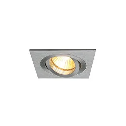 PIREQ QPAR51 SQUARE DOWNLIGHT, eckig, max. 50W, inkl. clip fjedre, børstet alu