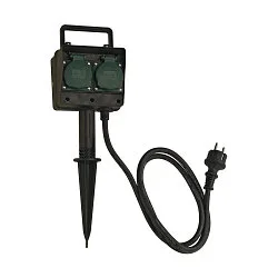 Garden energy pack, 4-fold, IP44 with 1, 4m leading connection and protective contact plug