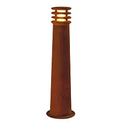 Udendørs Standerlampe RUSTY 70, Rund, IP55, 70cm / Ø 19cm, E27 TC-DSE, FeCSi stål rust-farvet