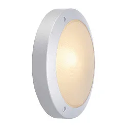 Udendørslampe BULAN, satineret glas alu-grå