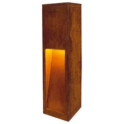 Udendørs Standerlampe RUSTY SLOT 50, højde 50cm, E27 TC-DSE maks. 11W, FeCSi stål rust-farvet