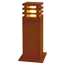 Udendørs Standerlampe RUSTY SQUARE 40, IP55, 40 x 12 x 12cm, E27 TC-DSE, FeCSi stål rust-farvet