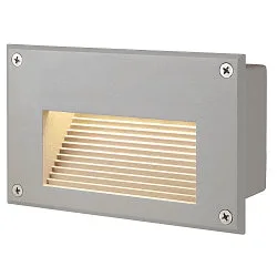 Væglampe BRICK LED DOWNUNDER, sølvgrå LED varmhvid