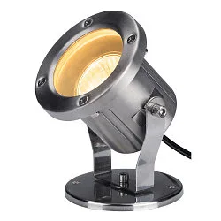 Udendørs Spot NAUTILUS QPAR511, IP55, GU10 maks. 35W, rustfrit stål, inkl. 150 cm kabel