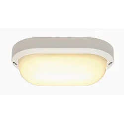 LED Udendørslampe TERANG 2 Væg-/Loftlampe, oval, 120°, SMD LED, 3000K, IP44, hvid