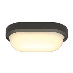 LED Udendørslampe TERANG 2 Væg-/Loftlampe, oval, 120°, SMD LED, 3000K, IP44, antracit