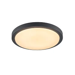 AINOS, Outdoor Ceiling luminaire, LED, 3000K, round, anthracite, with sensor