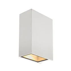 LED Væglampe QUAD 2 XL, firkantet, 8,6W, COB LED, 3000K, 110°, hvid