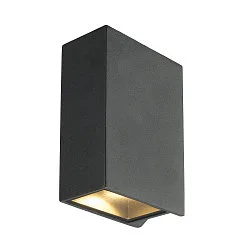 LED Væglampe QUAD 2 XL, firkantet, 8,6W, COB LED, 3000K, 110°, antracit