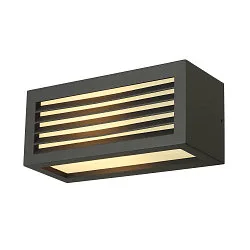 Wall luminaire BOX-L E27, square, E27, max. 18W,, anthracite