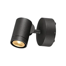 LED Udendørsspot HELIA LED 1 Spot Væglampe, 8W LED, 38°, 3000K, IP55, antracit