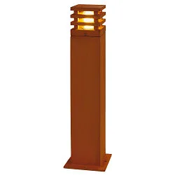 LED Outdoor Floorlamp RUSTY SQUARE 70, IP55, 71 x 12 x 12cm, 8.6W 3000K 90lm, FeCSi steel rust color