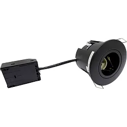 Indbygningslampe UNI INSTALL G2 rund GU10 IP44, sort 