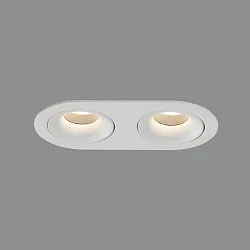 Indbygnings loftlampe MUSCA 2-flammer GU10 IP20, hvid 
