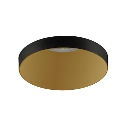 Recessed luminaire EINAR 3558/8 with collar cover, GU10 max. 10W (LED), black matt / gold