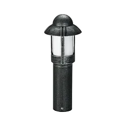 Pedestal luminaire Country style Night watchman Type No. 0531, IP44, 50cm, E27 QA55 max. 57W, cast alu, opal glass, black