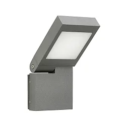 LED Udendørs Væglampe Type nr. 0111, IP44, 14W 3000K 1400lm, svingbar 90° trinløs, Støbt aluminium / Opalglas, antracit