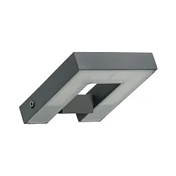 LED Outdoor Wall luminaire Type No. 0219, IP54, 16W 3000K 1600lm, swiveling 120°, cast alu / satin glass, anthracite