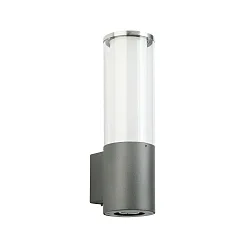 Udendørs Væglampe Type nr. 0321, IP44, E27 maks. 20W, med lavere lys GU10 PAR16 50W, rustfrit stål, rustfrit stål / antracit