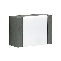 LED Outdoor Wall luminaire Type No. 0331, flat light distributor, IP54, 5W 3000K 480lm, cast alu acrylic glass, anthracite