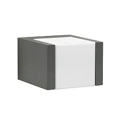 LED Outdoor Wall luminaire Type No. 0332, long light distributor, IP54, 5W 3000K 480lm, cast alu acrylic glass, anthracite