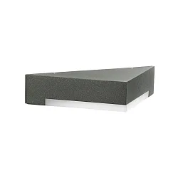 LED Outdoor Wall luminaire Type No. 0333, IP54, Triangle shape, 5W 3000K 480lm, cast alu acrylic glass opal, anthracite