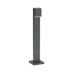 LED Pullertlampe Type nr. 2065, IP44, højde 70cm, 230V AC/DC, 3.2W 3000K 330lm, Støbt alu / Akrylglas satiné / klar, antracit