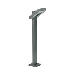 LED Pullertlampe Type nr. 2091, IP54, højde 90cm, 16W 3000K 1600lm, svingbar 120°, Støbt aluminium / satin glas, antracit