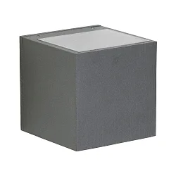 LED Outdoor Wall spot Type No. 2372 - 2-sided, wide/wide, square, IP44, 230V AC/DC, 2x 3W 3000K 330lm, glass, anthracite