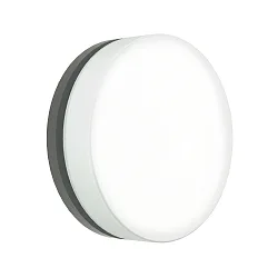 Outdoor LED Wall and Ceiling luminaire Type No. 6309, IP65, Ø 31cm, 36W 3000K 3600lm, anthracite / glass opal