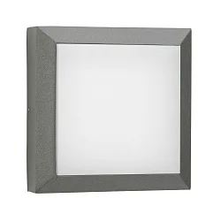 Outdoor LED Wall and Ceiling luminaire Type No. 6562, IP54 IK08, 32 x 32cm, 20W 3000K 2000lm,cast alu,dimmable, anthracite