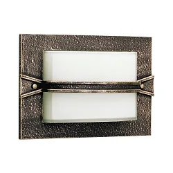 Outdoor Wall and Ceiling lumianire Type No. 6263, square, 1 cross brace, IP44, E27 QA55 max. 57W, cast alu, brown brass
