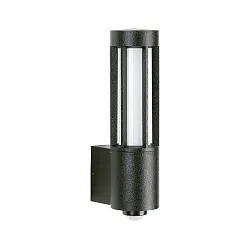 Udendørs Væglampe Type nr. 0215 med bevægelsesdetektor (Type nr. 0221), IP44, E27 maks. 20W, Støbt alu / glas, sort matt