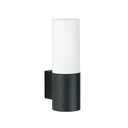 LED Udendørs Væglampe Type nr. 0277, IP44, 10W 3000K 900lm, Støbt aluminium / Opalglas, dæmpbar, sort matt