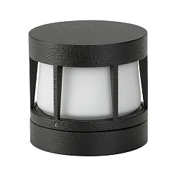Outdoor LED Wall, Ceiling and Pillar luminaire Type No. 0326, IP54, Ø 14cm, 10W 3000K 900lm, cast alu, opal, dimmable, black