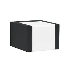 LED Outdoor Wall luminaire Type No. 0332, long light distributor, IP54, 5W 3000K 480lm,cast alu,acrylic, dimmable, black