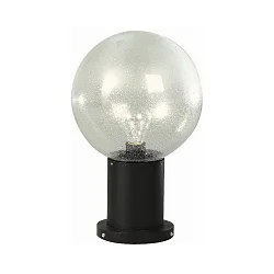 Pedestal luminaier Type No. 0503 with glass ball Ø 25cm, E27, black matt / crystal glass