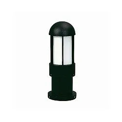 Sokkellampe Type nr. 0521, IP44, højde 40.5cm, E27 QA55 maks. 57W, Støbt aluminium / Opalglas, sort matt