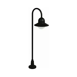 Gulvlampe Type nr. 2005, højde 120cm, IP44, E27 QA55 maks. 75W, Støbt aluminium / Opalglas, sort