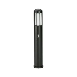 Pullertlampe Type nr. 2221 med bevægelsesdetektor (Type 2209), IP44, 90cm, E27 QA55 maks. 57W, Støbt alu / Opalglas, sort