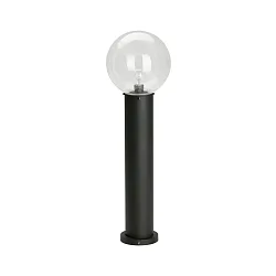 Pullertlampe Type nr. 2012, med glas Kugle Ø 25cm, E27, sort matt / Klar glas