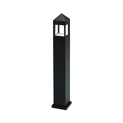 Pullertlampe Type nr. 2016, IP44, højde 90cm, R7s QT-DE maks. 80W, Støbt aluminium / Opalglas, sort matt