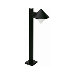 Gulvlampe Type nr. 2026, højde 90cm, IP44, E27 QA55 maks. 57W, Støbt aluminium / Opalglas, sort matt