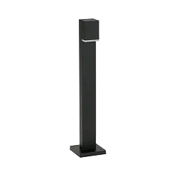 LED Pullertlampe Type nr. 2065, IP44, 70cm, 230V AC/DC, 3.2W 3000K 330lm, Støbt alu / Akrylglas satiné / klar, sort