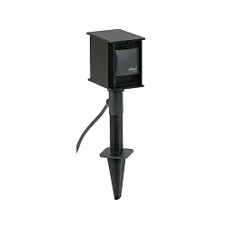 Udendørs Sokkel spyd, IP44, uden Skiftefunktion, Støbt aluminium, inkl. 250cm forbindelseskabel, sort, 2-vejs